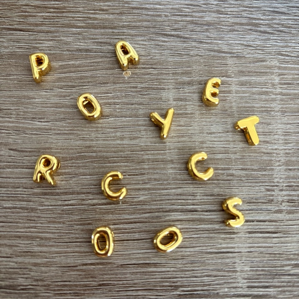 Gold Alphabet Letter Charms